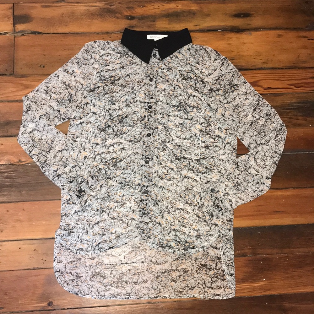 BCBGeneration sheer button up